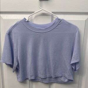 Lululemon Athletica Blue Boxy Crop Tee